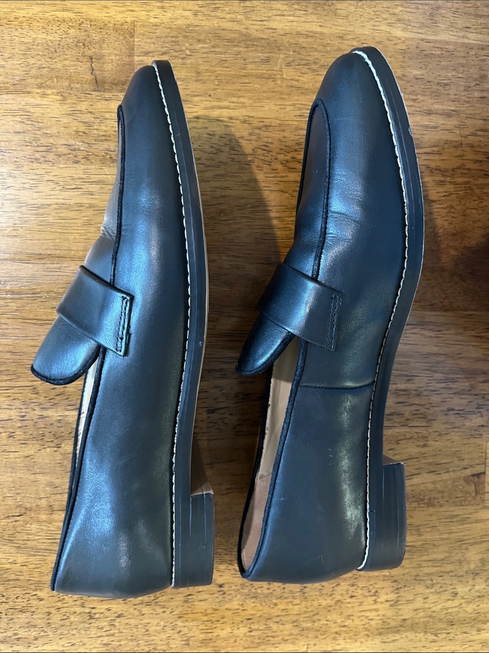 Franco Sarto Black Leather Women's Loafers - Picture 5 of 6